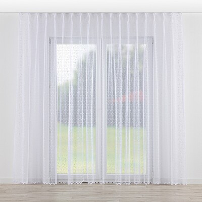 Draperie cu cârlige flex dublu