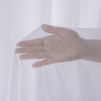 Net curtain with double pinch pleat in collection Voile, fabric: 180-39