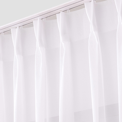 Net curtain with double pinch pleat in collection Voile, fabric: 901-00