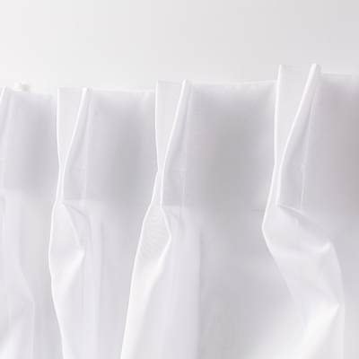 Panneau De Draperie Designers Guild Cara Blanc - Plis Brisby, Ourlet Lesté, Non Doublé