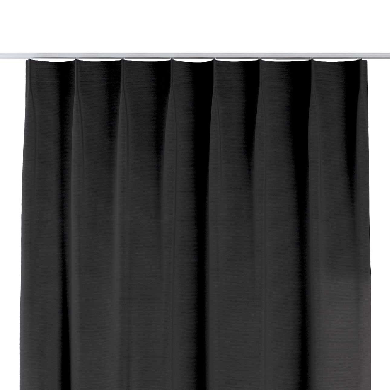 Vorhang mit flämischen 1-er Falten, anthrazit, Cotton Panama (702-08) günstig online kaufen