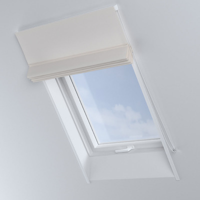 Foldegardin Rimini<br/>Til tagvinduer fra kollektionen Linen, Stof: 392-04