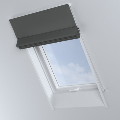 Foldegardin Rimini<br/>Til tagvinduer fra kollektionen Quadro, Stof: 136-14