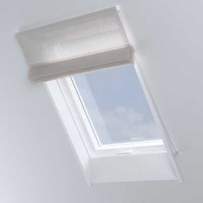 Foldegardin Rimini<br/>Til tagvinduer fra kollektionen Delicate Premium, Stof: 144-58
