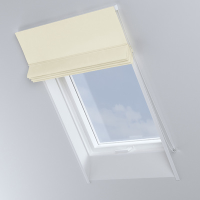 Foldegardin Rimini<br/>Til tagvinduer fra kollektionen Crema, Stof: 144-63