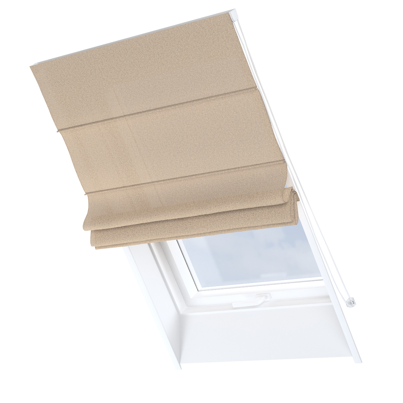 Dekoria Dachfenster-Raffrollo Rimini, beige, 50 x 60 cm