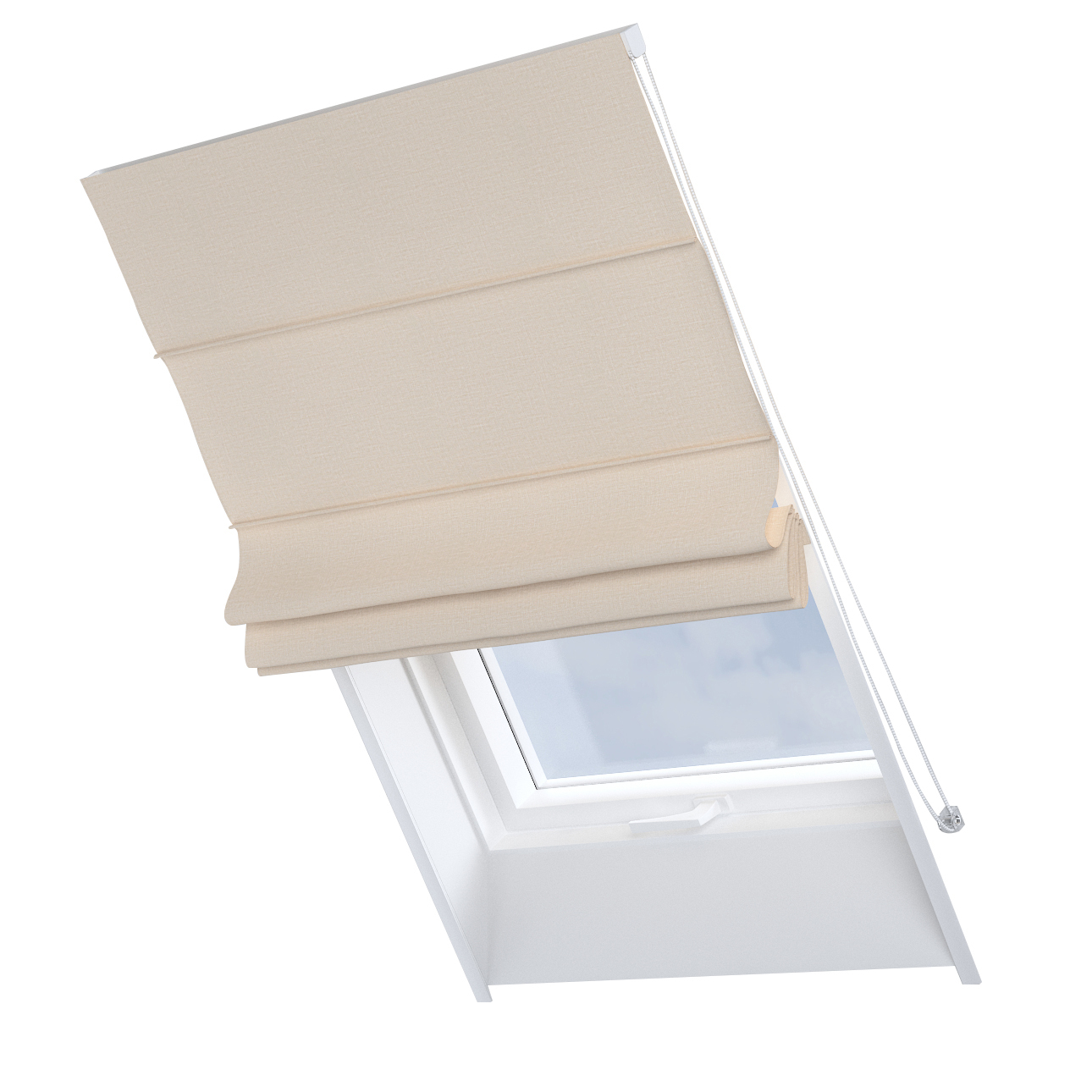 Dekoria Dachfenster-Raffrollo Rimini, beige, 50 x 60 cm
