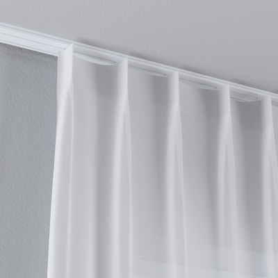 Vlinderplooi vitrage gardine van de collectie Voile, Stof: 183-33