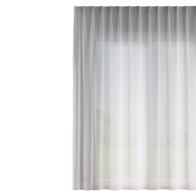 Net curtain with single pinch pleat in collection Voile, fabric: 180-39