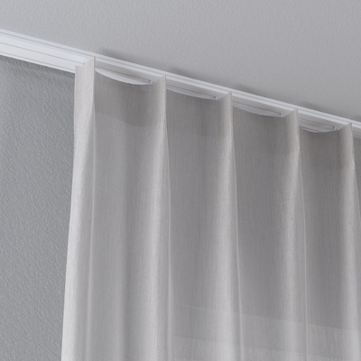 Net curtain with single pinch pleat in collection Voile, fabric: 180-39