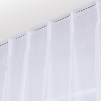 Draperie cu cârlige flex simple în colecție Voile, țesătură: 186-51