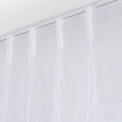 Draperie cu cârlige flex simple în colecție Voile, țesătură: 186-58