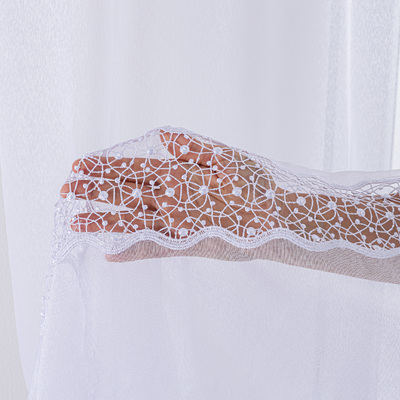 Draperie cu cârlige flex simple în colecție Voile, țesătură: 186-60