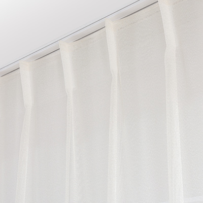 Draperie cu cârlige flex simple în colecție Voile, țesătură: 186-77