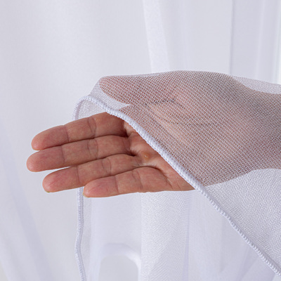 Draperie cu cârlige flex simple în colecție Voile, țesătură: 180-39