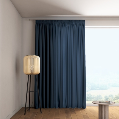 Pencil pleat curtain in collection Quadro, fabric: 136-04