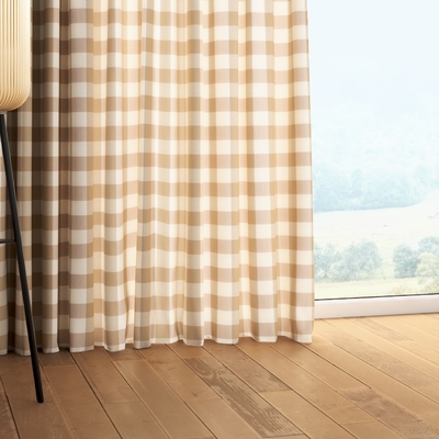 Pencil pleat curtain in collection Quadro, fabric: 136-08