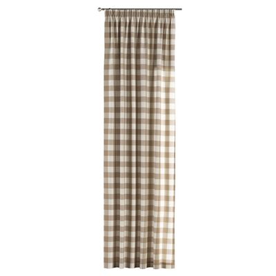 Pencil pleat curtain in collection Quadro, fabric: 136-08