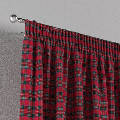 Pencil pleat curtain in collection Quadro, fabric: 126-29