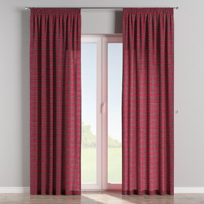 Pencil pleat curtain in collection Quadro, fabric: 126-29
