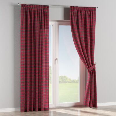 Pencil pleat curtain in collection Quadro, fabric: 126-29
