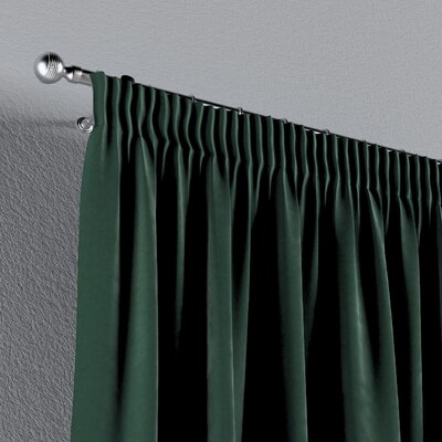Pencil pleat curtain in collection Velvet, fabric: 704-25