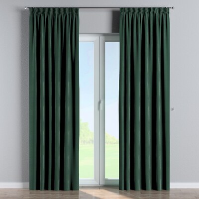 Pencil pleat curtain in collection Velvet, fabric: 704-25