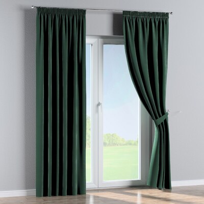 Pencil pleat curtain in collection Velvet, fabric: 704-25