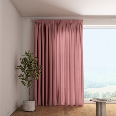 Pencil pleat curtain in collection Linen, fabric: 159-12