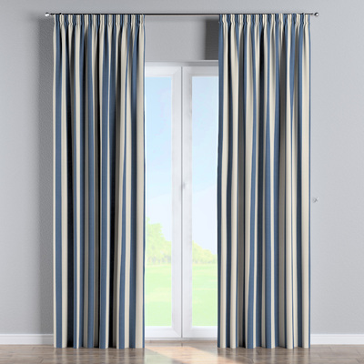 Pencil pleat curtain in collection Quadro, fabric: 143-90