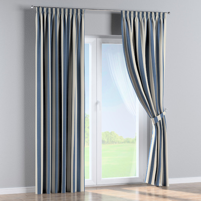Pencil pleat curtain in collection Quadro, fabric: 143-90