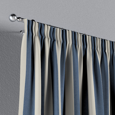 Pencil pleat curtain in collection Quadro, fabric: 143-90