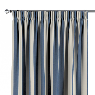 Pencil pleat curtain in collection Quadro, fabric: 143-90