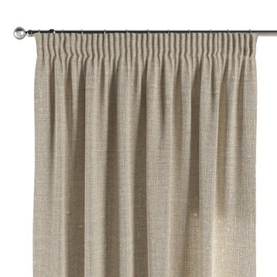 Pencil pleat curtain in collection Linen, fabric: 392-10