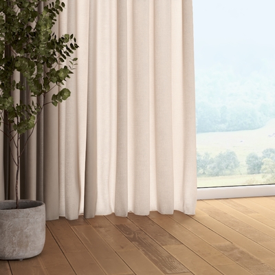 Pencil pleat curtain in collection Linen, fabric: 392-10