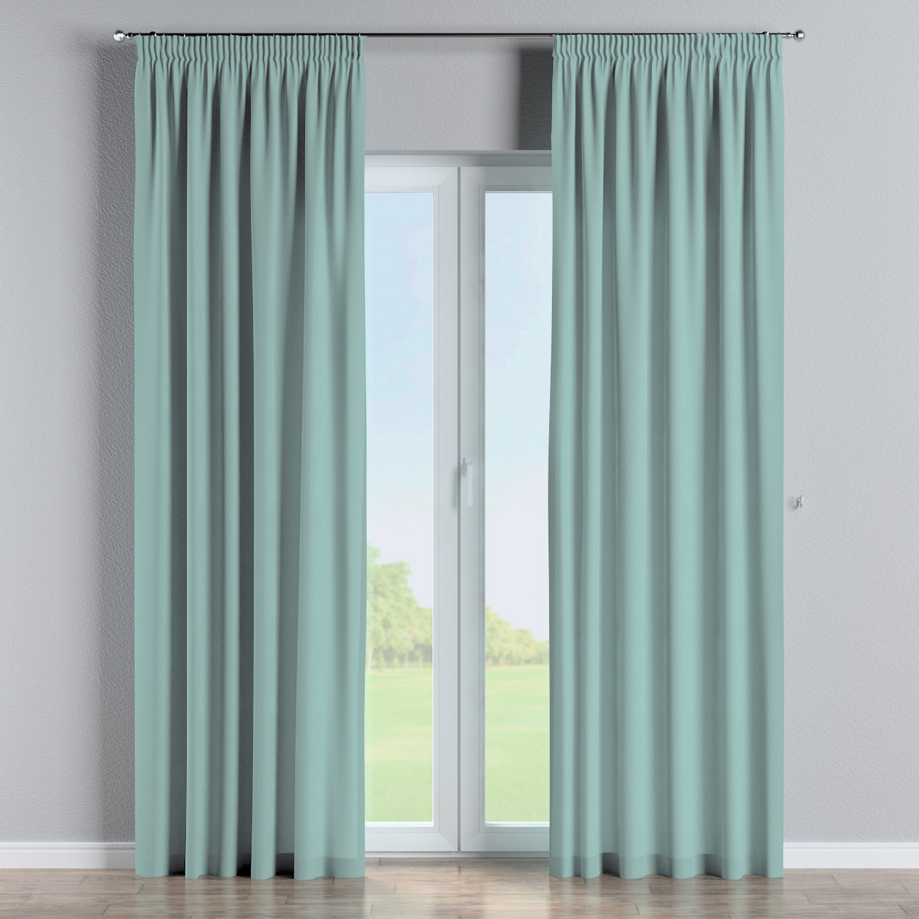 Vorhang mit Kräuselband, türkis, Crema (144-72) günstig online kaufen