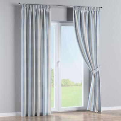Pencil pleat curtains in collection Stripes, fabric: 144-98