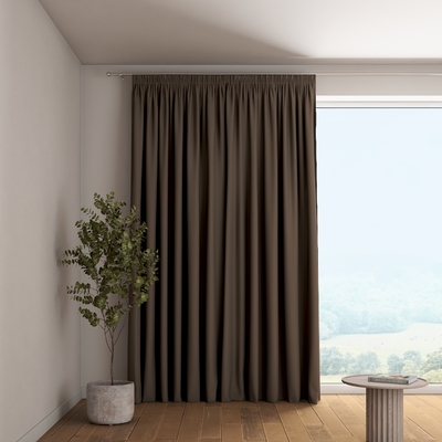 Pencil pleat curtain in collection Dimout, fabric: 269-69