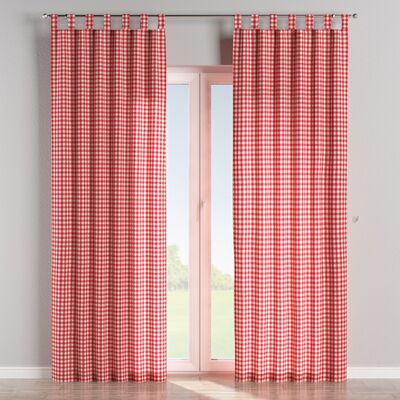 Gardin med stropper 1 stk. fra kollektionen Quadro, Stof: 136-16