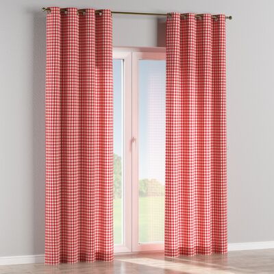 Gardin med øskner 1 stk. fra kollektionen Quadro, Stof: 136-16