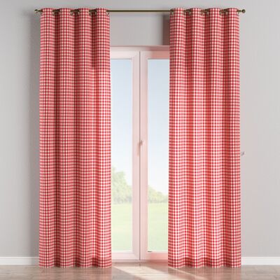 Gardin med øskner 1 stk. fra kollektionen Quadro, Stof: 136-16