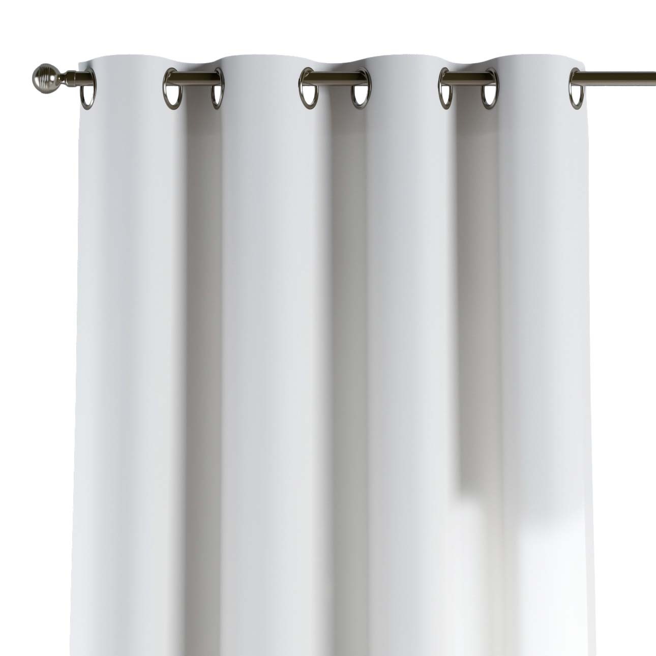 ROOM99 Aura Gordijn met zilveren ringen, 180 x 260 cm breed x hoogte, verduisterend, schuifgordijnen, decoratief, modern gordijn, woonkamer, slaapkamer, lichtcrème, 1 stuk