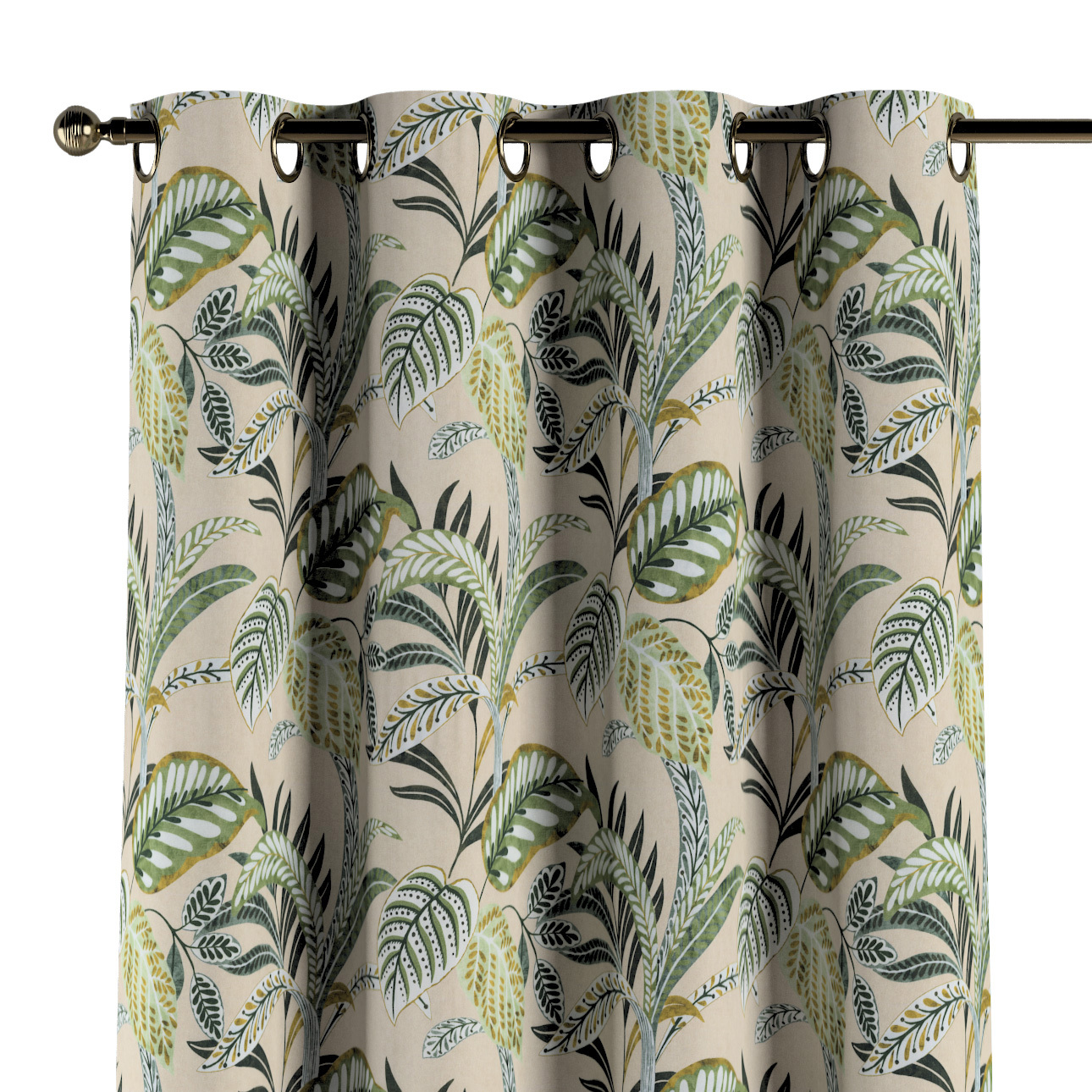 Ösenschal, olivgrün, beige, Flowers (142-96) günstig online kaufen