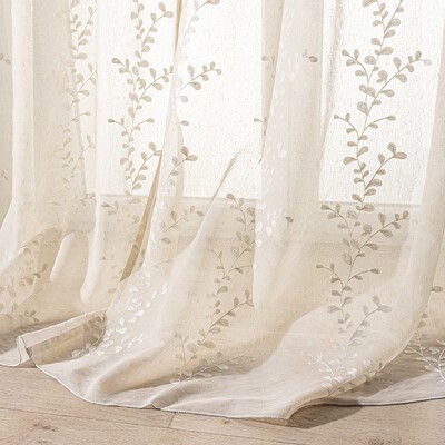Zasłona na kółkach 1 szt. w kolekcji Natural Touch, tkanina: 128-18