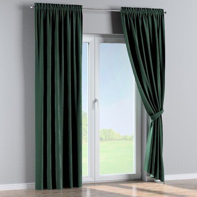 Vorhang mit Tunnel und Köpfchen von der Kollektion Velvet, Stoff: 704-25