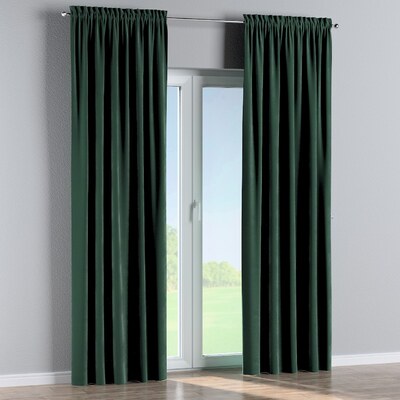 Vorhang mit Tunnel und Köpfchen von der Kollektion Velvet, Stoff: 704-25