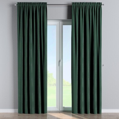 Vorhang mit Tunnel und Köpfchen von der Kollektion Velvet, Stoff: 704-25