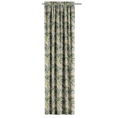 Zasłona na kanale z grzywką 1 szt. w kolekcji Flowers, tkanina: 142-96