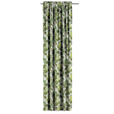 Zasłona na kanale z grzywką 1 szt. w kolekcji Flowers, tkanina: 143-69