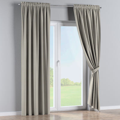 Zasłona na kanale z grzywką 1 szt. w kolekcji Outdoor Oasis, tkanina: 703-33